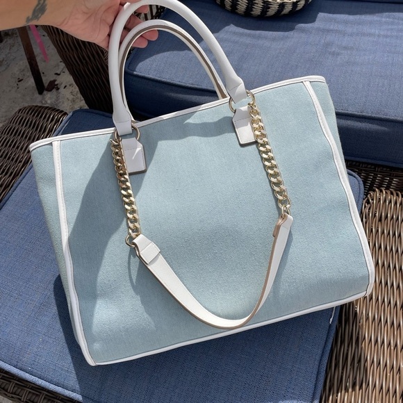 Juicy Couture Blue Denim Beach Tote Bag - Picture 3 of 12